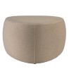 LEOPOLD - Kiezelvormige poef nr. 3 van donkerbeige fluweellook stof LEOPOLD